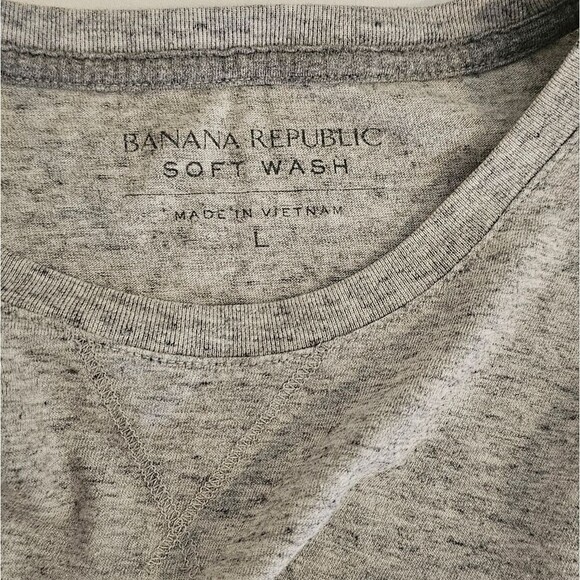 Banana republic soft wash gray short sleeve basic t-shirt top sz large - Picture 3 of 3